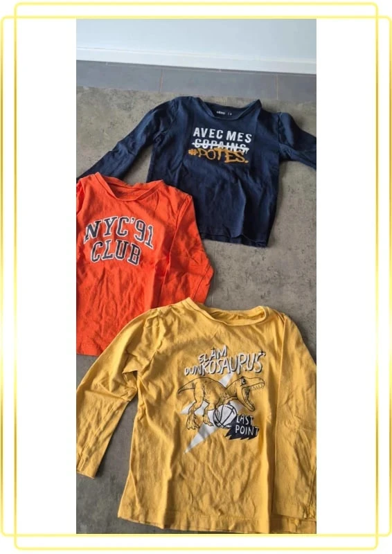 Lot de 3 Tee-shirts manches longues
